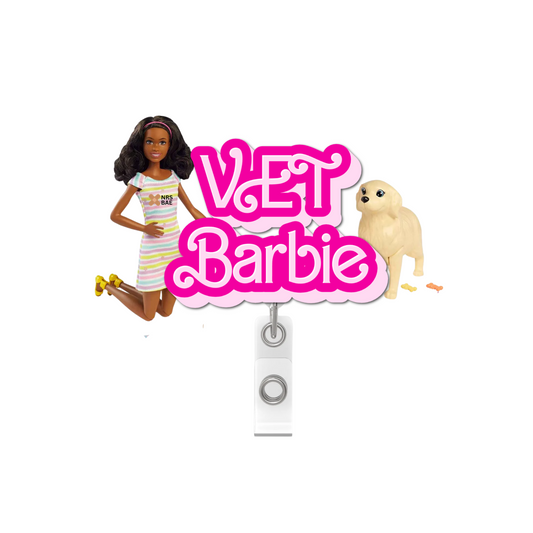 NEW! BARBIE Badge Reel- Hot Vet