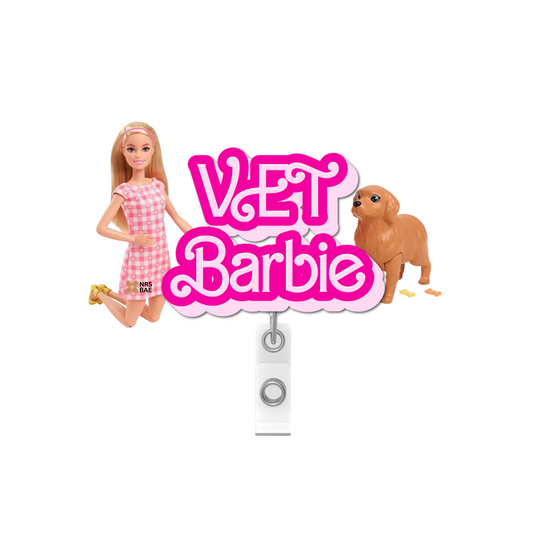 NEW! BARBIE Badge Reel- Vet Barbie