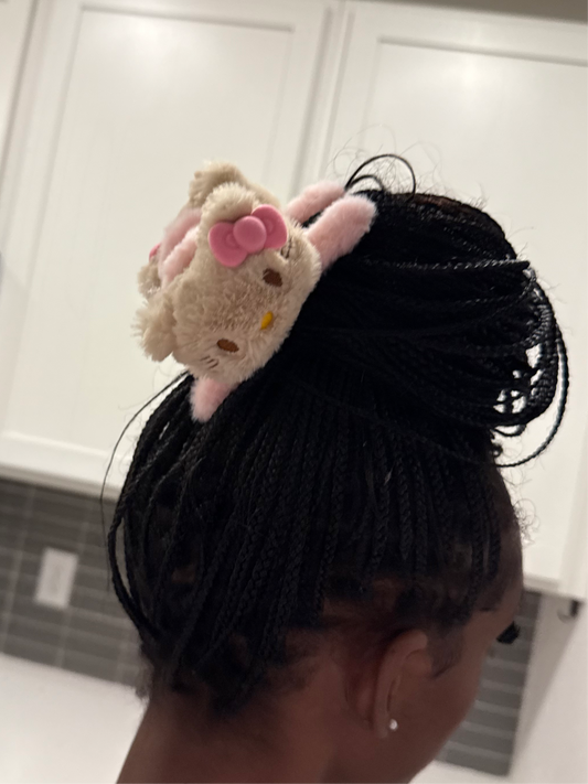 Hello Kitty Furrr Hair Clip- Pink Kitty