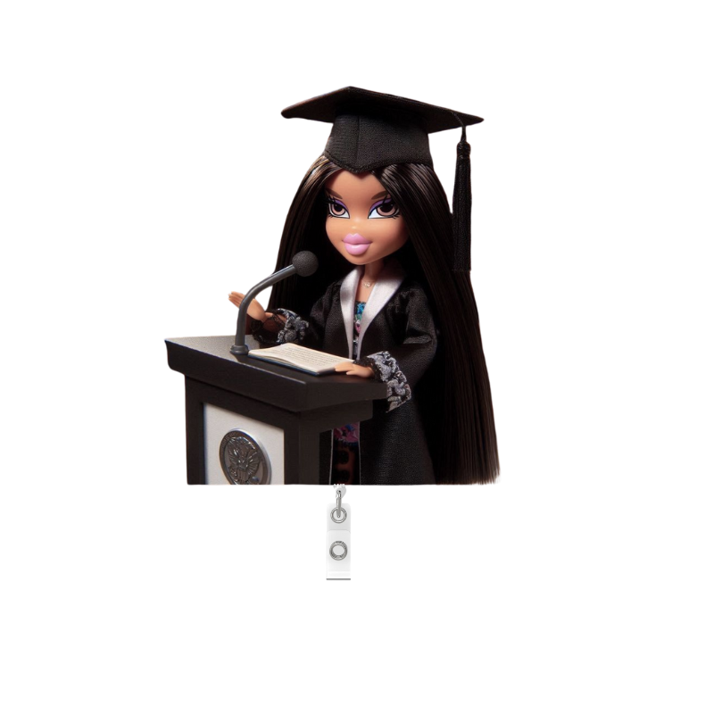NEW! BRATZ GRAD Badge Reel- Grad Kiara