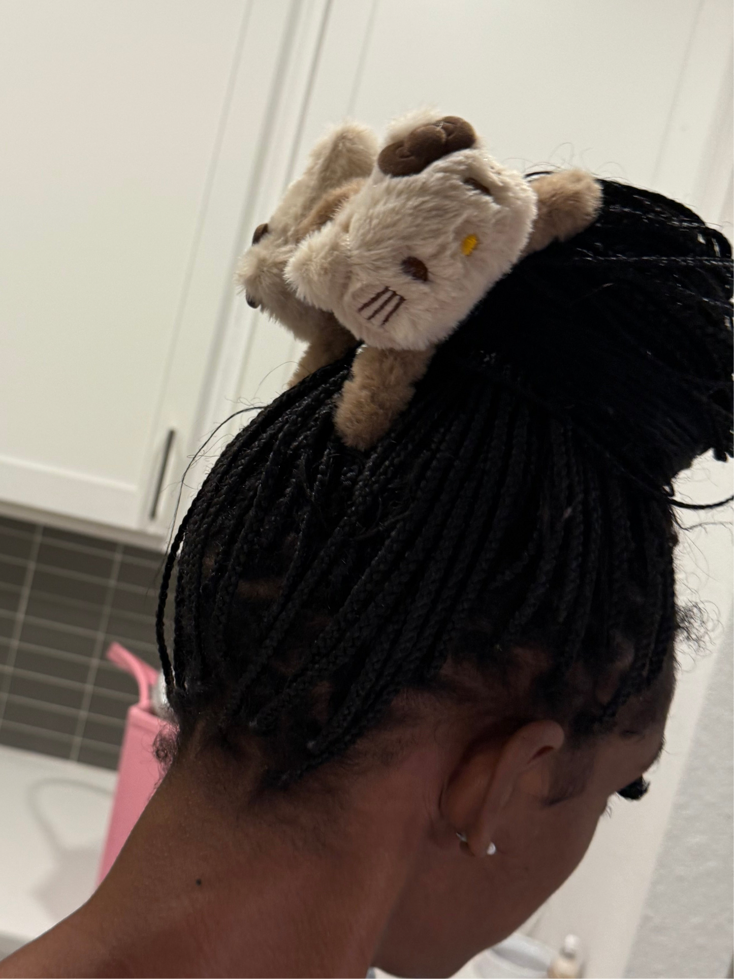 Hello Kitty Furrr Hair Clip- Tan Kitty