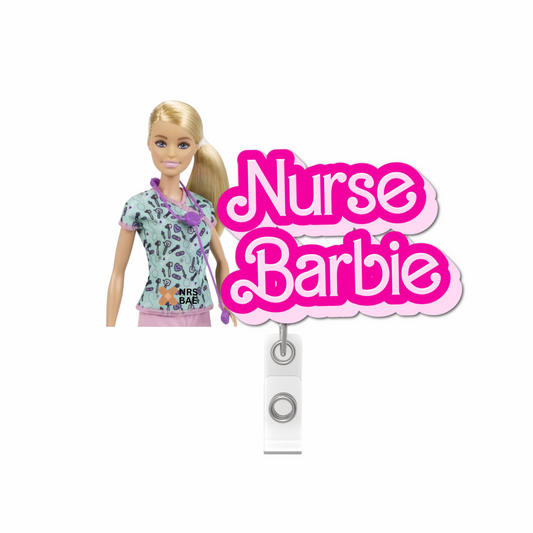 NEW! BARBIE Badge Reel- Cutie Nurse