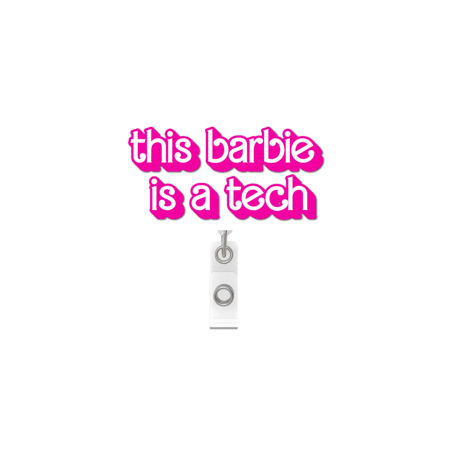 NEW! BARBIE Badge Reel- TECH Barbie