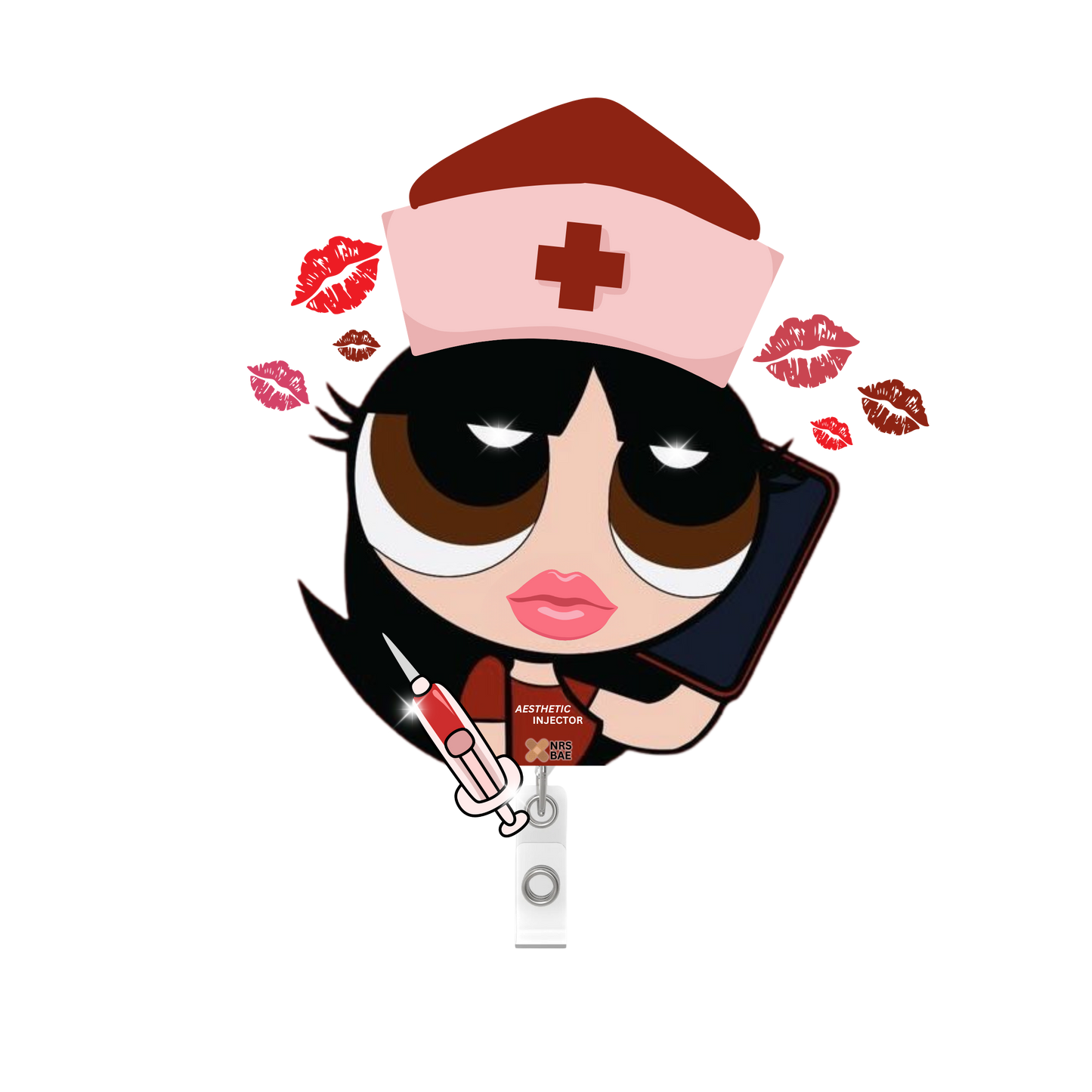 NEW! POWERPUFF GIRL Badge Reel- Aesthetic Injector