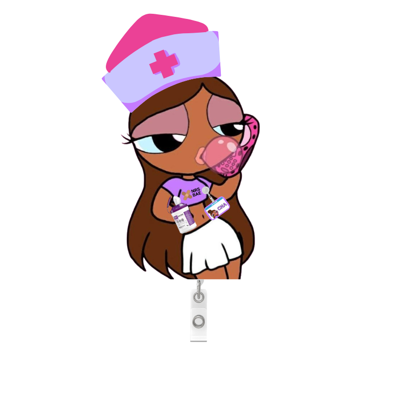 NEW! POWERPUFF GIRL Badge Reel- CNA HOTTIE