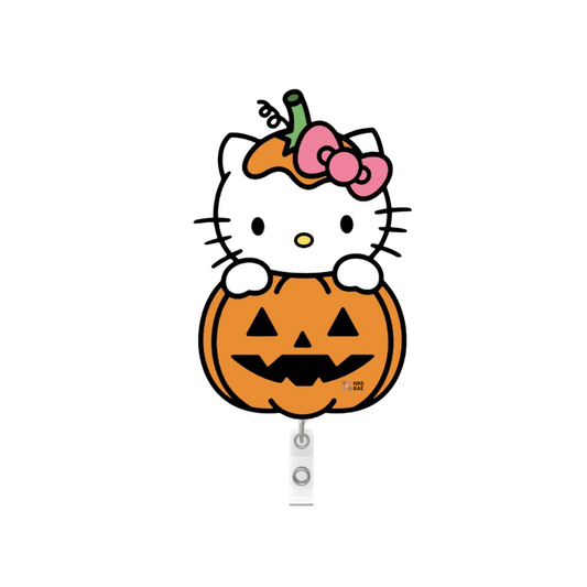 HELLO KITTY BADGES- Pumpkin Kitty