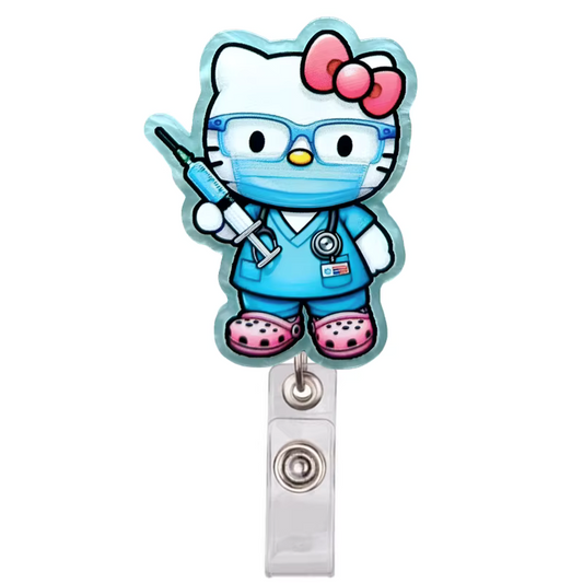 IV Hydration Kitty- Badge Reel