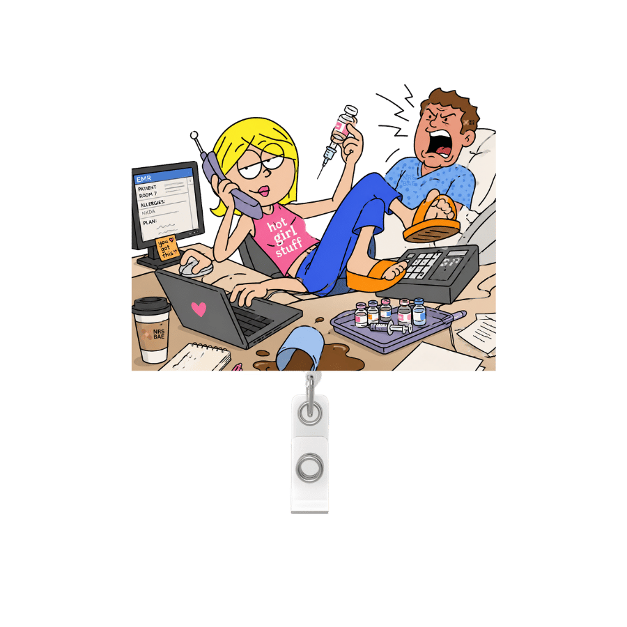 Lizzie McGuire Badge Reel- Hot Mess, Sterile Gloves