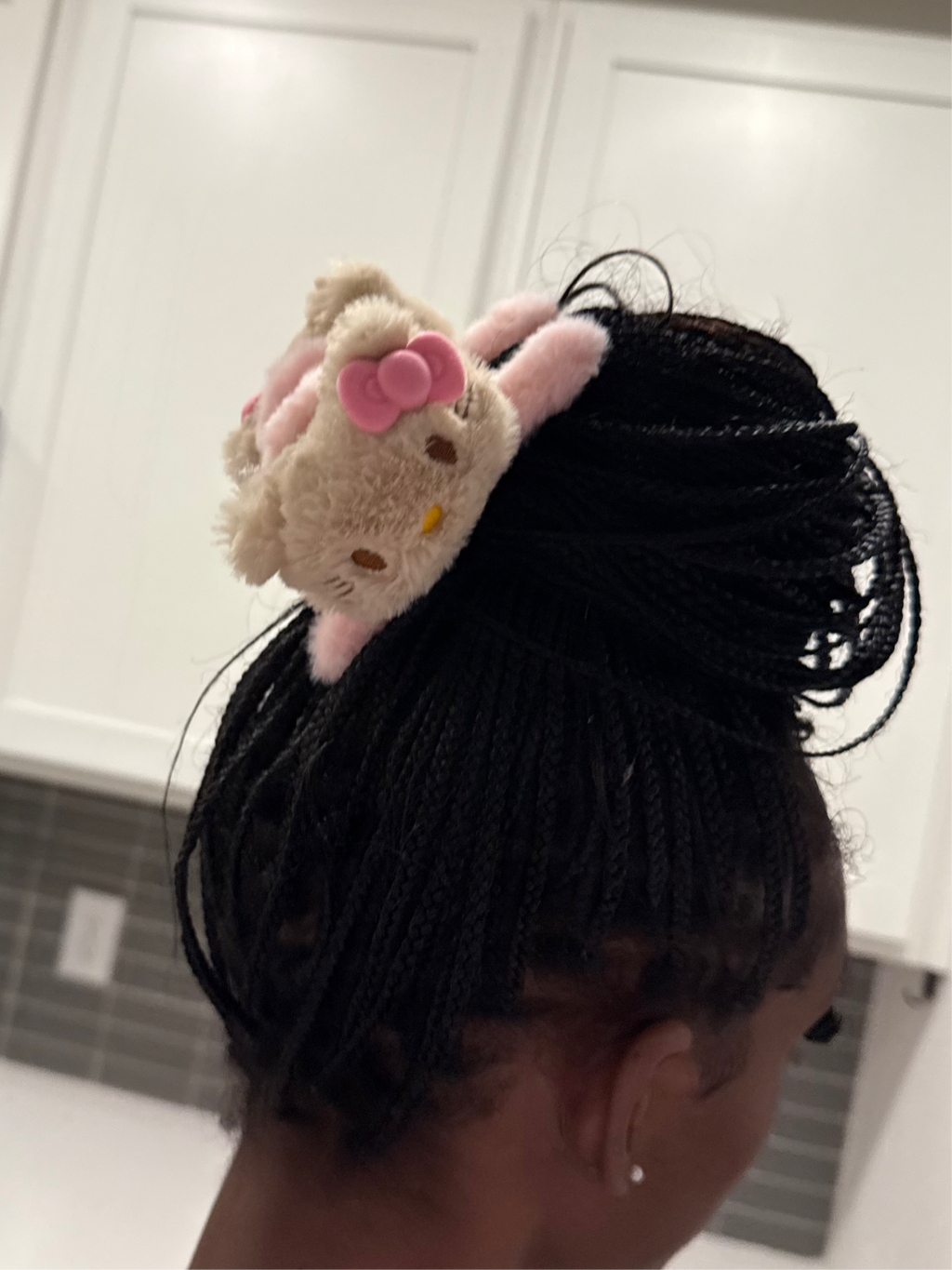 Hello Kitty Furrr Hair Clip- Pink Kitty
