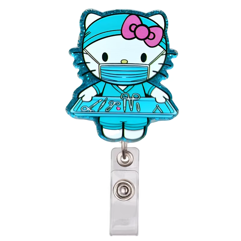 Surgical Kitty- Badge Reel
