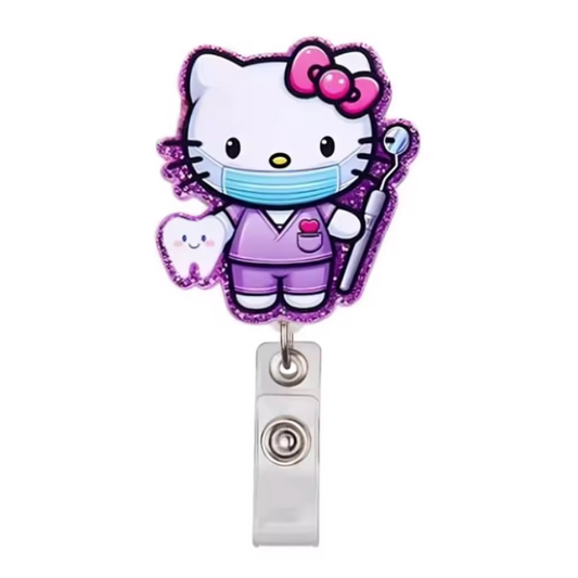 Dental Kitty- Badge Reel