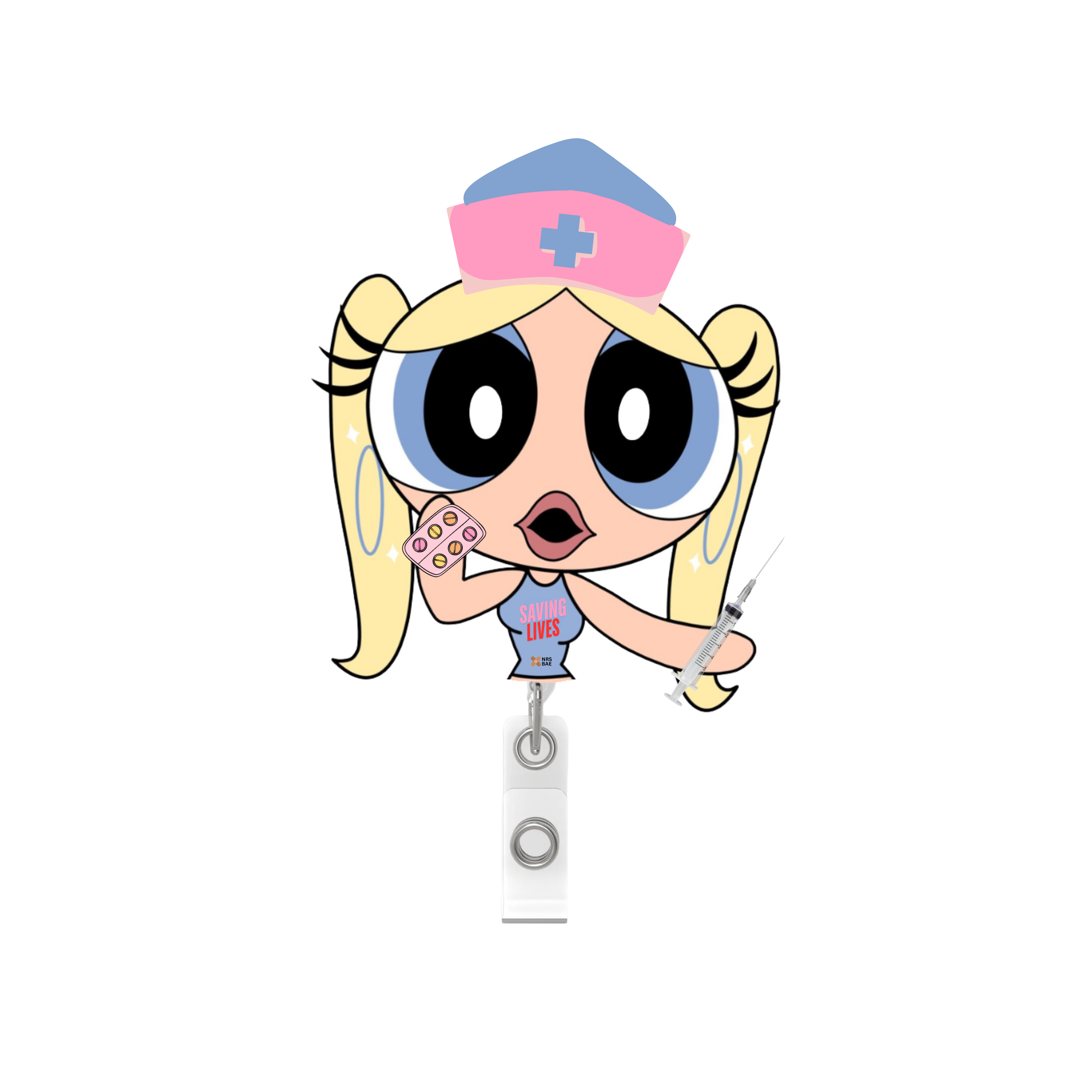 NEW! POWERPUFF GIRL Badge Reel- Cutseyy