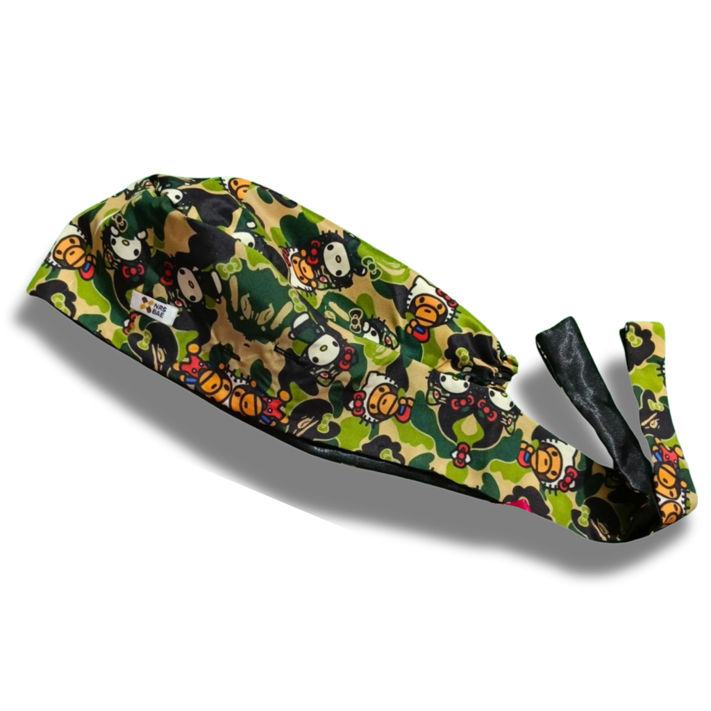 NEW! HELLO KITTY SCRUB CAPS | CAMO Kitty