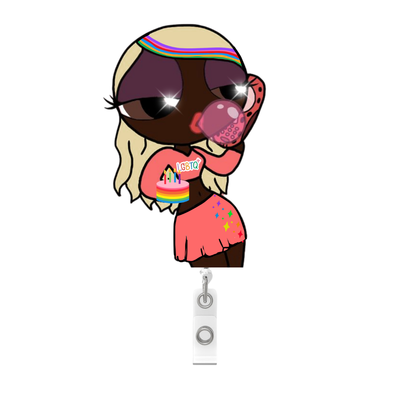 NEW! LGBTQ+IA Badges- Rainbow Baddie