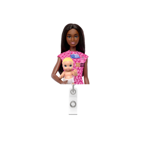 BARBIE Badge Reel-  That Baby Nurse