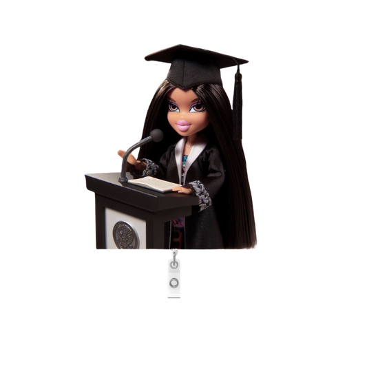 NEW! BRATZ GRAD Badge Reel- Grad Kiara