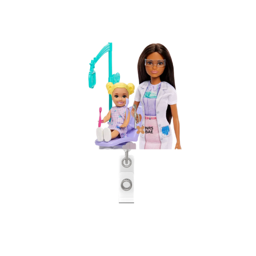BARBIE Badge Reel- Dental Baddie