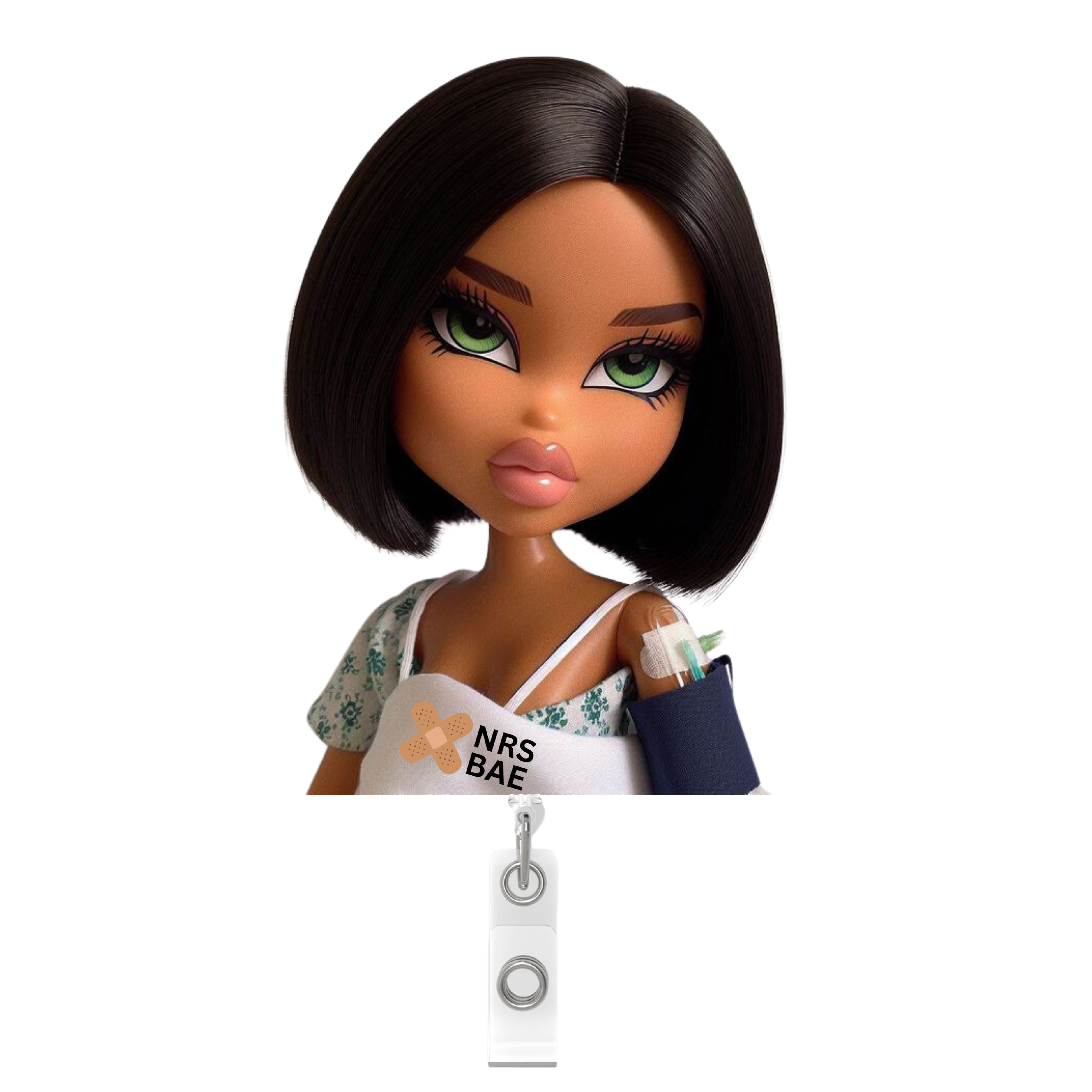 NEW! BRATZ DOLL PATIENT Badge Reel- Behavioral Baddie