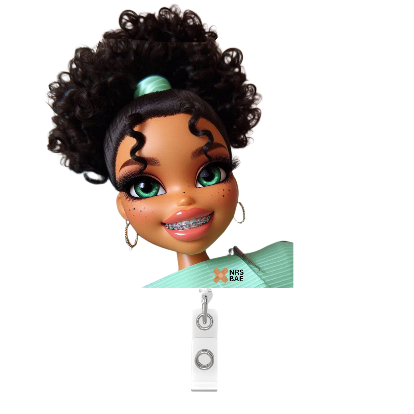 NEW! BRATZ DOLL PATIENT Badge Reel- Dental & Demure