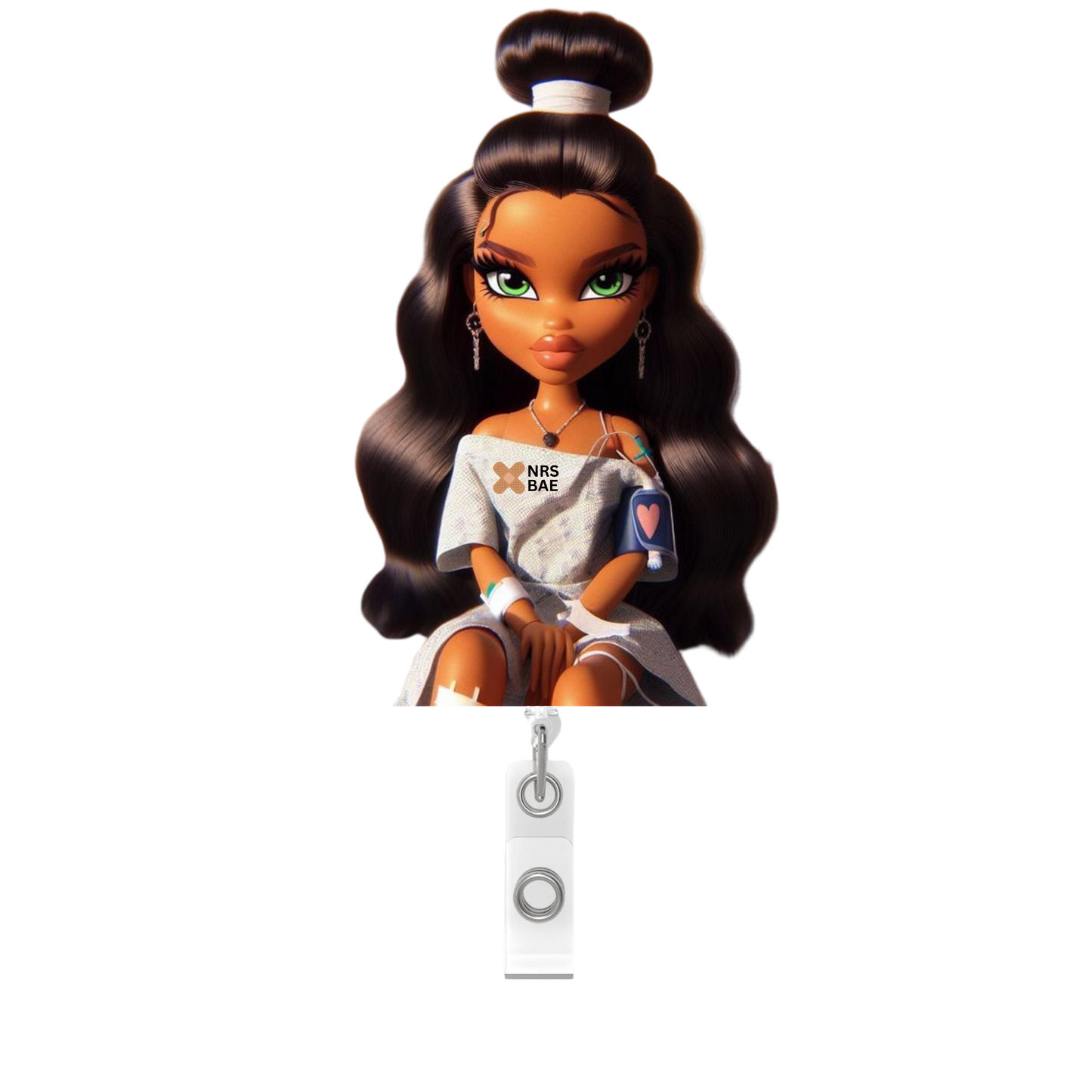 NEW! BRATZ DOLL PATIENT Badge Reel- Bandage Babe