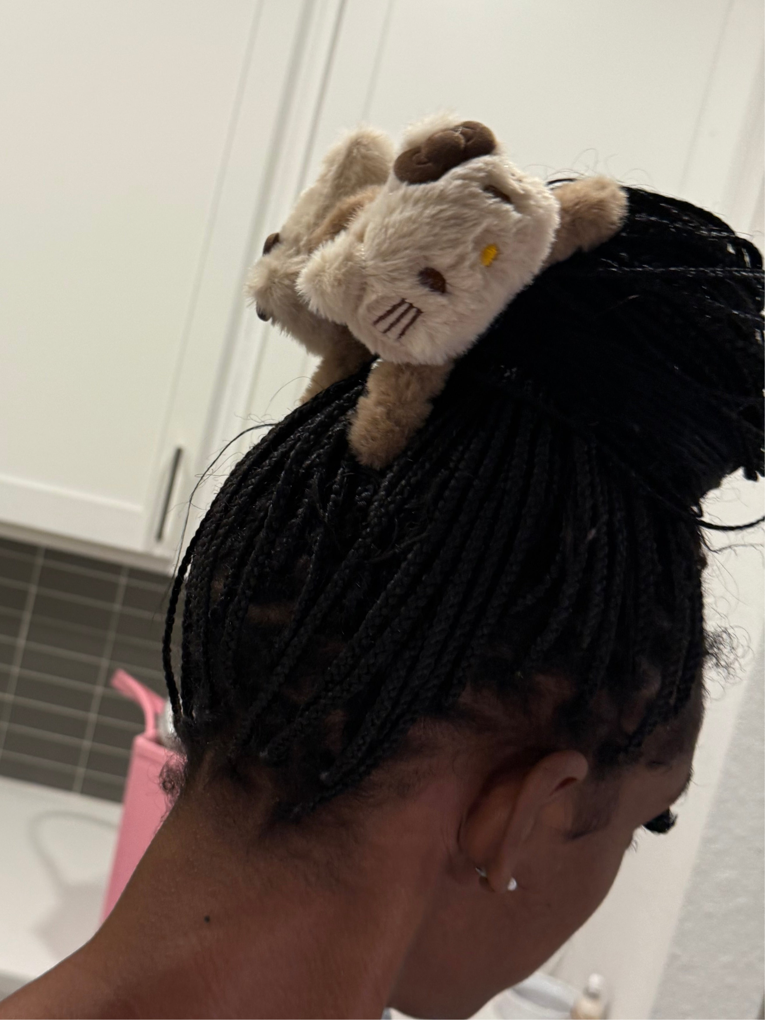 Hello Kitty Furrr Hair Clip- Tan Kitty