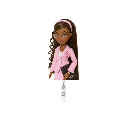 Bratz Bae Badge Reel- Pink Admin Bae
