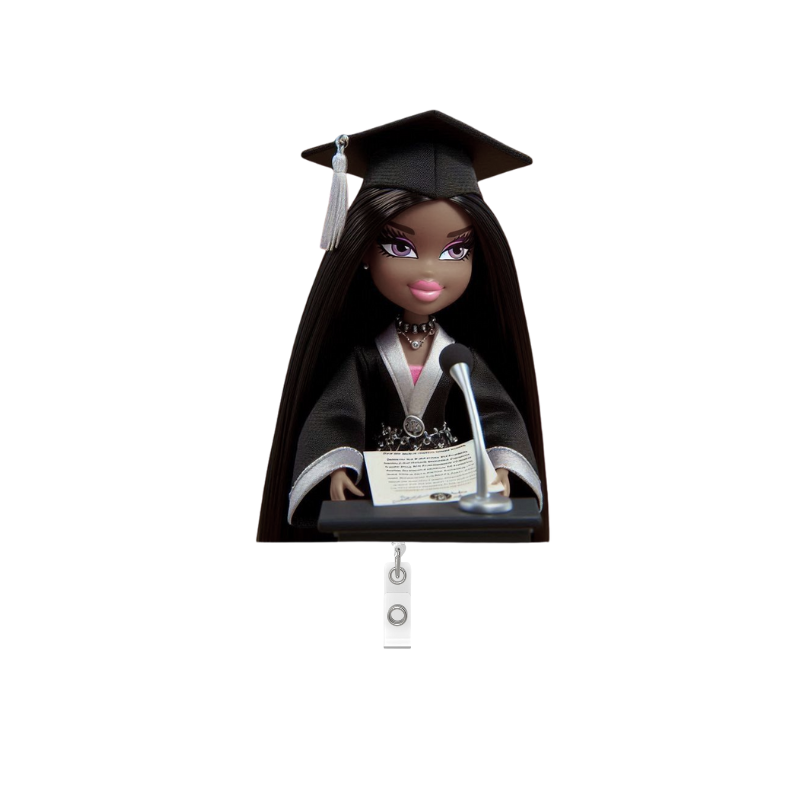 NEW! BRATZ GRAD Badge Reel- Ms. Grad Kee