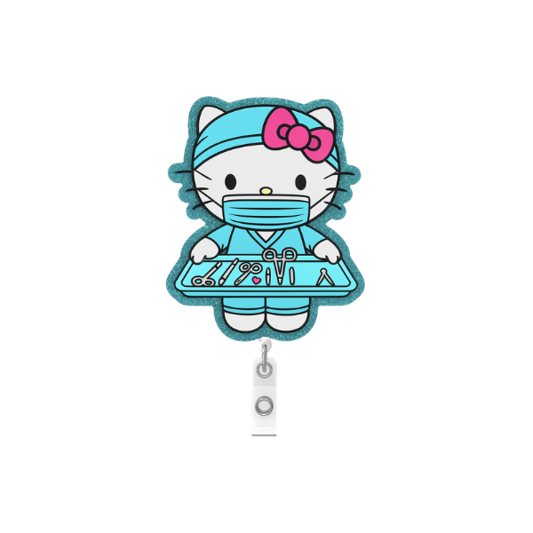 Surgical Kitty- Badge Reel
