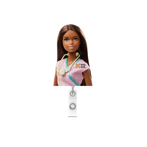 BARBIE Badge Reel- Nurse Bae