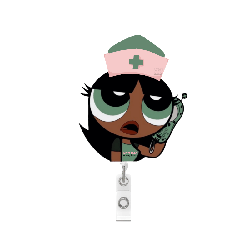 NEW! POWERPUFF GIRL Badge Reel- Medication Cutie