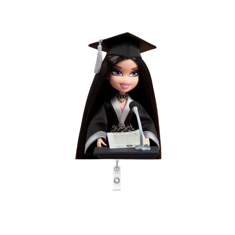 NEW! BRATZ GRAD Badge Reel- Ms. Grad Rae