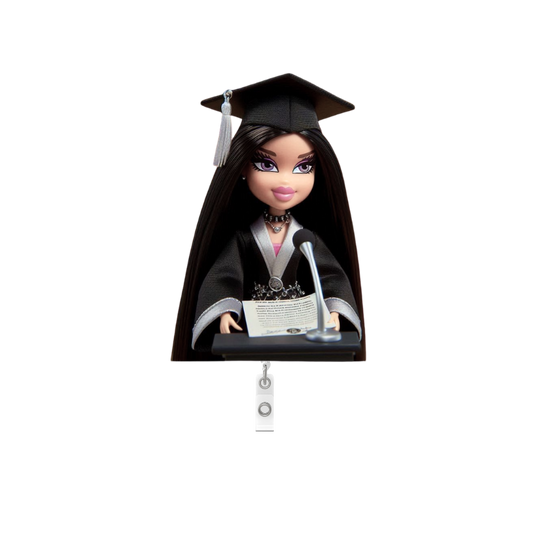 NEW! BRATZ GRAD Badge Reel- Ms. Grad Rae
