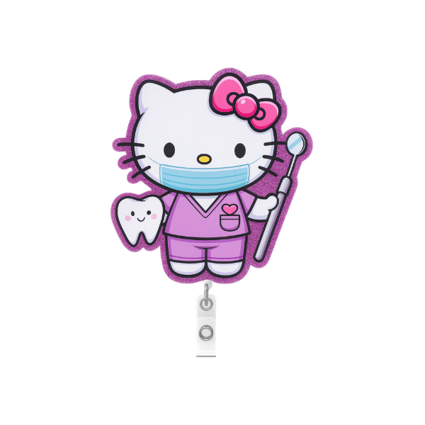 Dental Kitty- Badge Reel