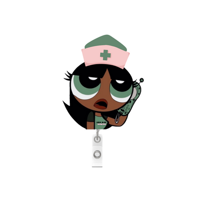 NEW! POWERPUFF GIRL Badge Reel- Medication Cutie