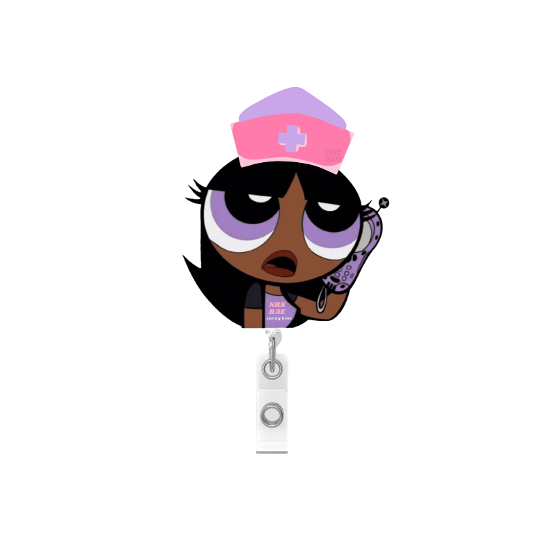 NEW! POWERPUFF GIRL Badge Reel- Boujee Bae