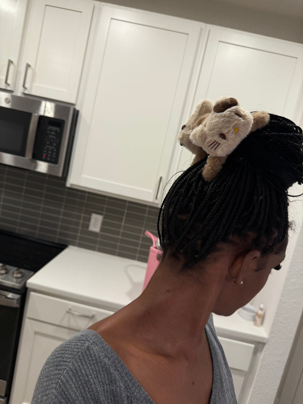 Hello Kitty Furrr Hair Clip- Tan Kitty