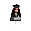NEW! BRATZ GRAD Badge Reel- Ms. Grad Kiara