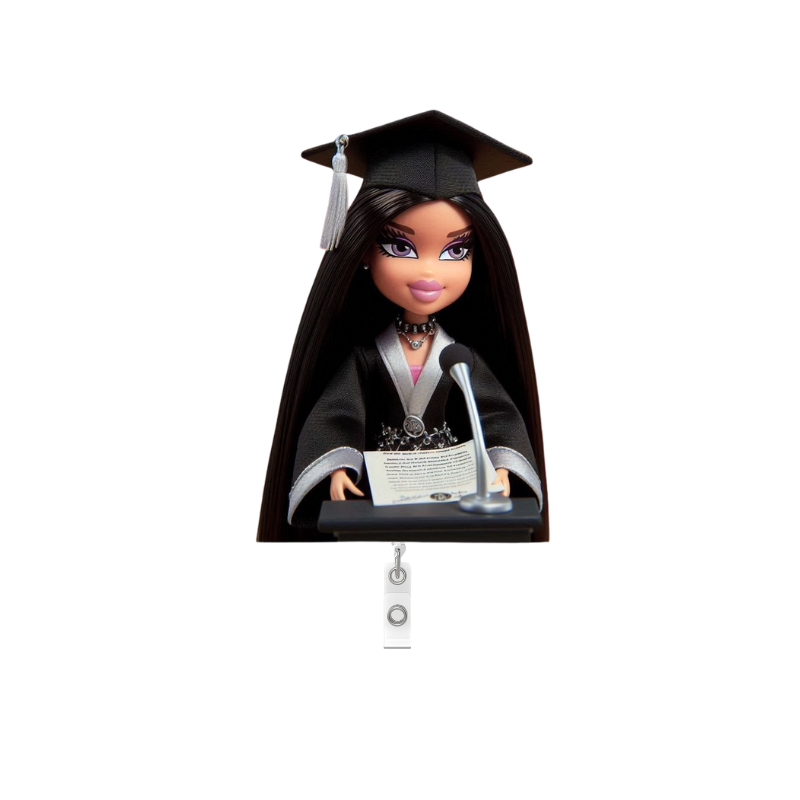 NEW! BRATZ GRAD Badge Reel- Ms. Grad Kiara