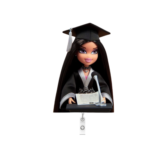 NEW! BRATZ GRAD Badge Reel- Ms. Grad Kiara