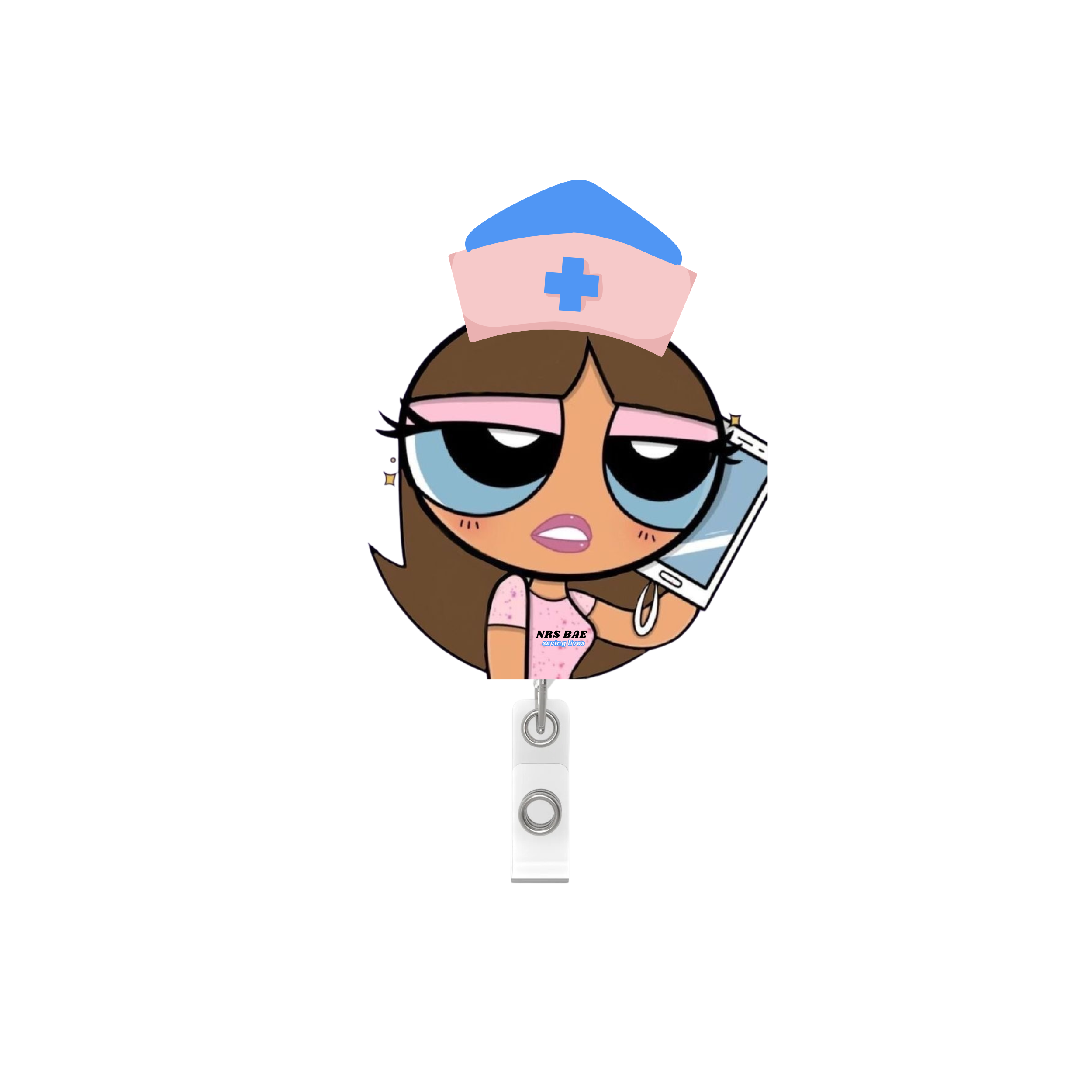 NEW! POWERPUFF GIRL Badge Reel- Medication Hottie