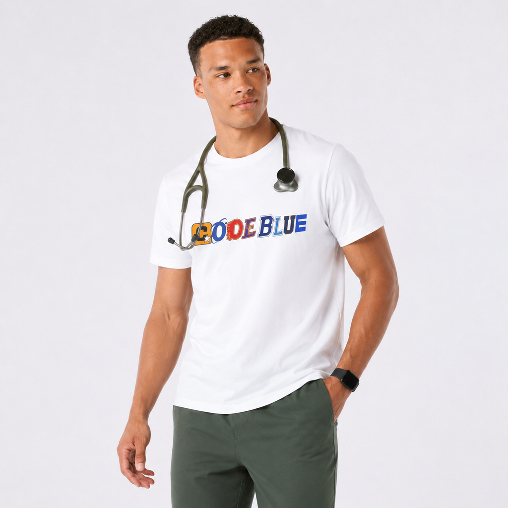 Cotton Tee- CODE Blue