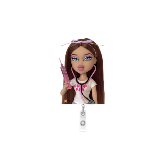 NEW! Bratz Bae Badge Reel- CODE BLUE BABE™