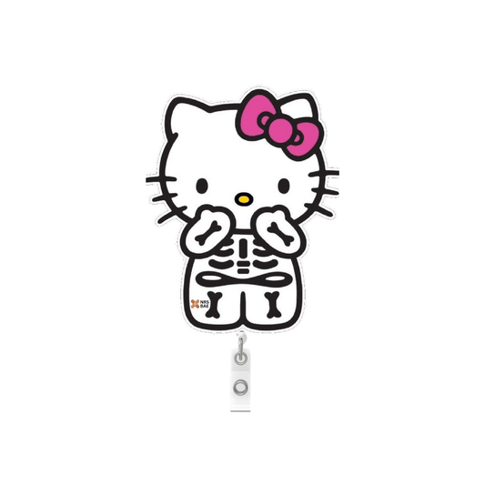 HELLO KITTY BADGES- Skeleton Kitty