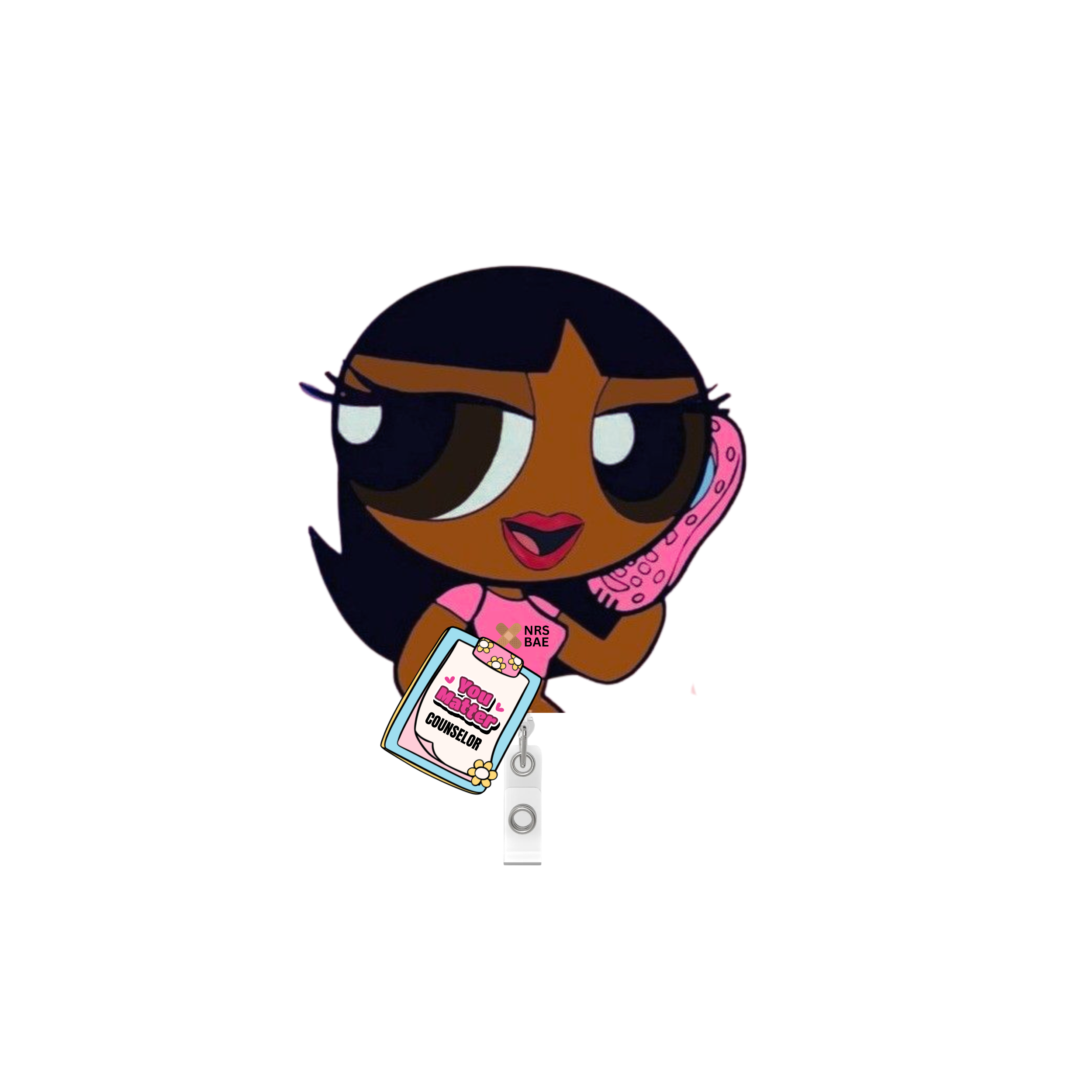 NEW! POWERPUFF GIRL Badge Reel- MISS COUNSELOR