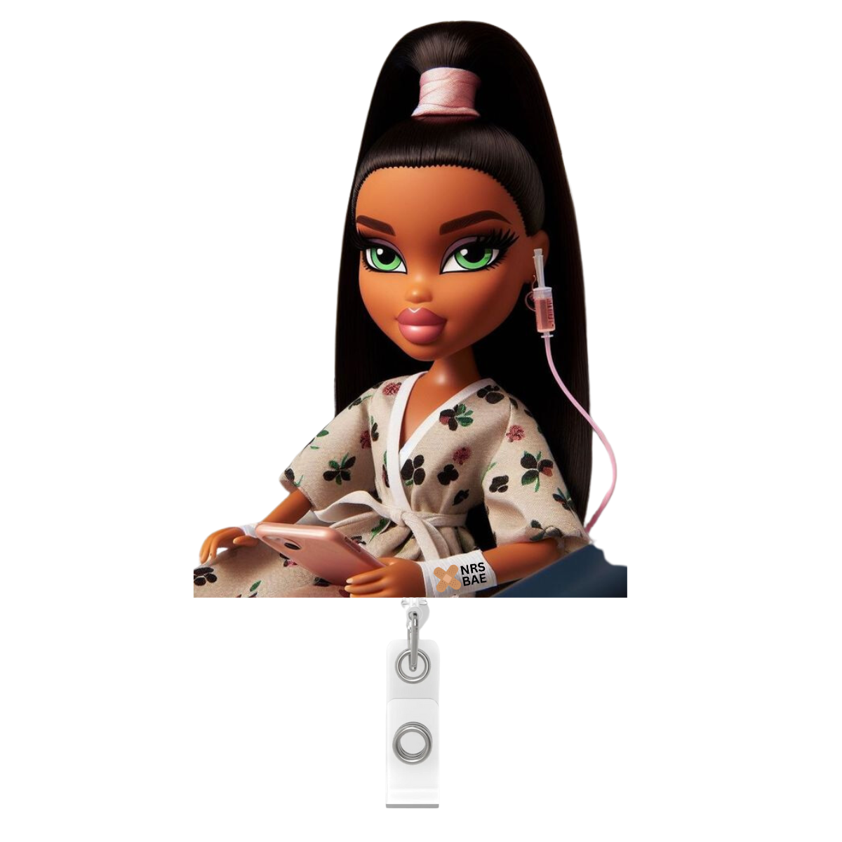 NEW! BRATZ DOLL PATIENT Badge Reel- Fell For You