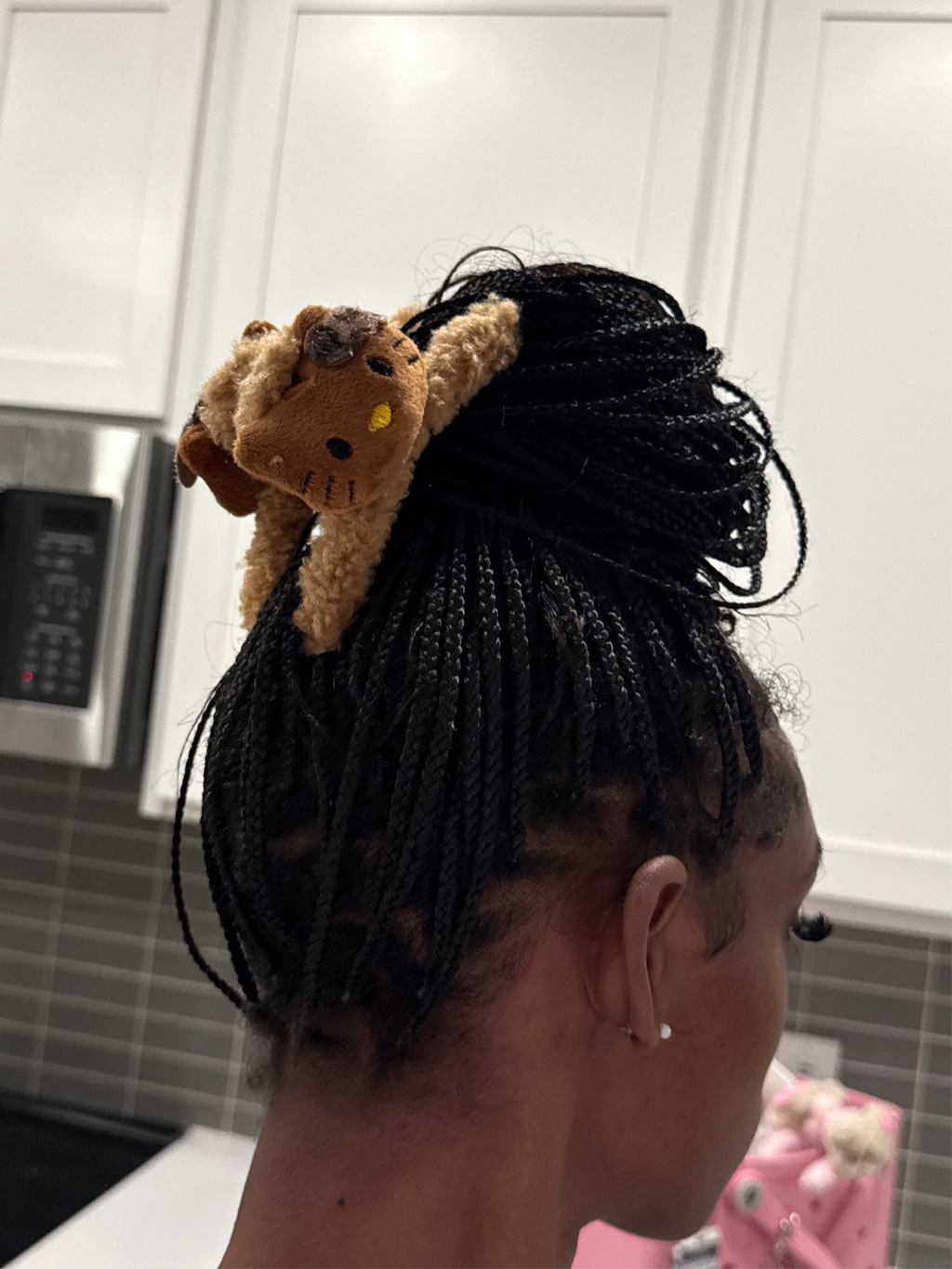 Hello Kitty Furrr Hair Clip- Chocolate Kitty