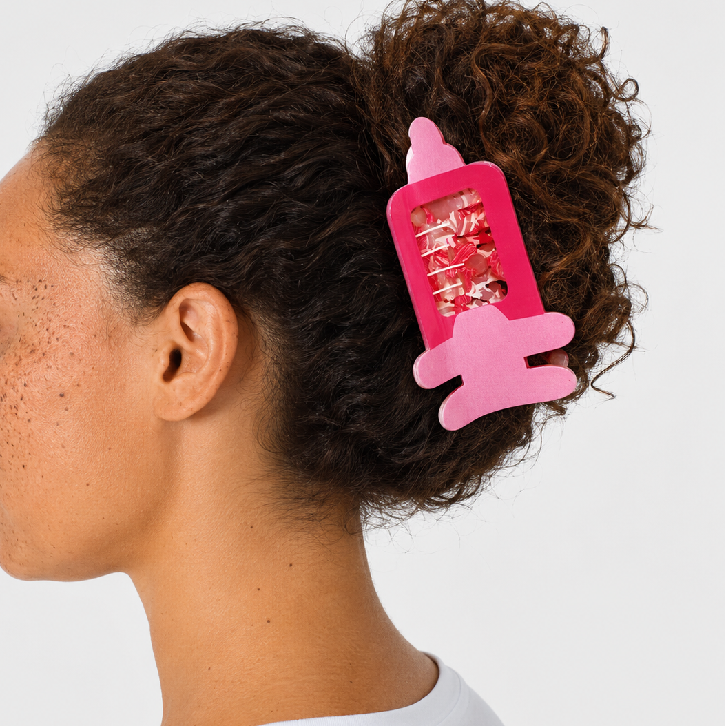 Claw Clip- Pink Syringe