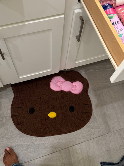 Hello Kitty Rug- Chocolate Kitty