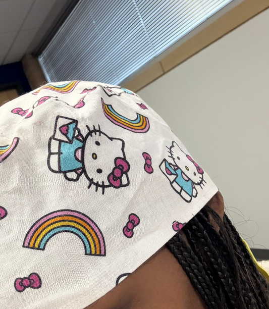 HELLO KITTY SCRUB CAPS | RAINBOW KITTY