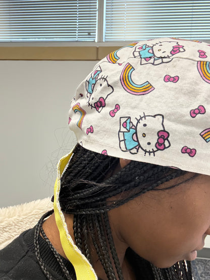 HELLO KITTY SCRUB CAPS | RAINBOW KITTY